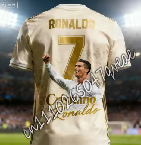 2026 Summer New AI T-shirt Cristiano Ronaldo No.7 White Shirt Real Madrid's Golden Legend
