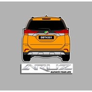 Sticker Kereta PERODUA ARUZ  (Boleh custom warna &amp; nombor plate)