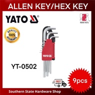 YATO Allen Key Hex Key 9pcs 2-10mm Cr-v / Code: YT-0502