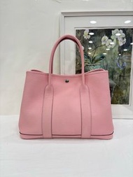 👜Hermes Garden Party 36 3Q Rose Sakura PHW Stamp T 愛馬仕 花園包 36 3Q櫻花粉 銀扣 T刻 