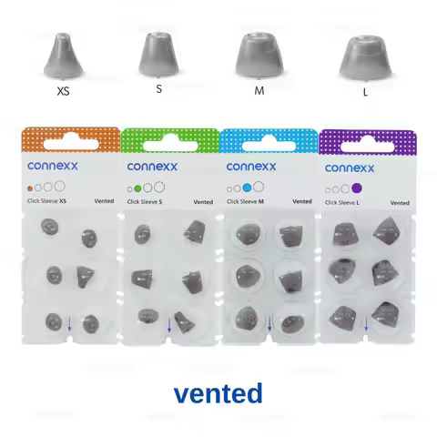 Signia Rexton Vibe Hearing aid open dome connexx click sleeve vented eartips for open fit and CIC IT
