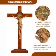 40CM BENEDICT Sitting CROSS Catholic CROSS/ Table CROSS/ Large SizeALTAR BENEDICT CROSS/
