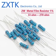 20PCS Metal Film Resistor 2W 33 ohm 36 39 43 47 51 56 62 68 75 82 91 100 110 120 130 150 180 200 220