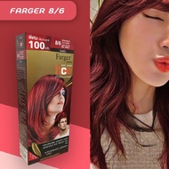ฟาร์เกอร์ 8/6 บลอนด์อ่อนประกายแดง สีผม เปลี่ยนสีผม Farger 8/6 Light Blonde Red Reflect Hair color Cream