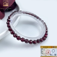 Baceda Natural ball shape faceted garnet beaded bracelet women's bracelet men's bracelet with certif