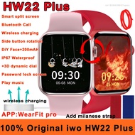 ZZOOI Original iwo HW22 Plus Smart Watch 44MM Series 6 Wireless Charger Bluetooth Call 3D Dynamic IP67 Waterproof Password Smartwatch