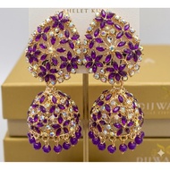 Dhwani stone jhumkas