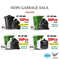 Hdpe Garbage Bag Rubbish Bag XL&XXL Super Big Size Trash Bag Heavy Duty Industry Tong Sampah  Karung