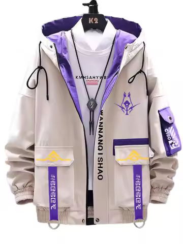 Anime Cyno Daily Sweatshirts Hoodie Genshin Impact Cosplay Costume Men's Casual Windbreaker Jacket H