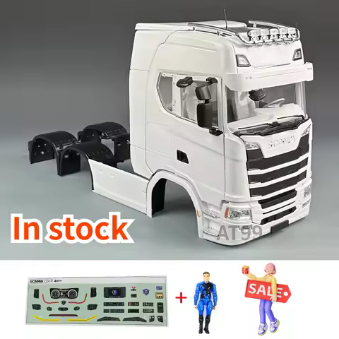 770S Cab 1/14 Tamiya RC Cab Opening Doors with Cab Interior Shell Remote Control Trailer Dump Truck 