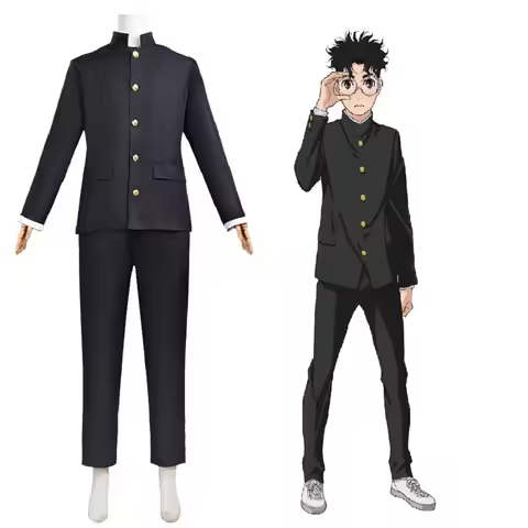 MEW Ken Takakura Cosplay Costume Anime Dandadan Okarun School Uniform Black Jacket Pants Gakuran Gla