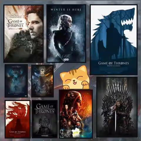 1pc TV G-Game O-Of T-Thrones Poster Canvas HD Poster Wall Art interior Hallway Home Decoration Holid