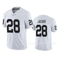 Same-day delivery NFL Rugby Jersey Raiders 28 White Raiders Josh Jacobs Jersey