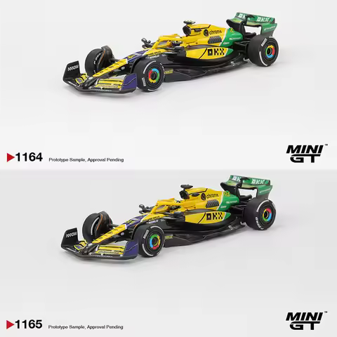 MINIGT 1/64 McLaren MCL38 #4 Lando Norris #81 Oscar Piastri 2024 F1 2024 Monaco GP Cars Alloy Diecas