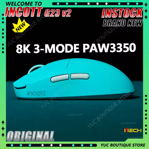 NEW INCOTT G23 V2 Se/PRO PAW3395 Gaming Mouse 47g 3-mode Lightweight Wireless 8000Hz Polling Rate Ul