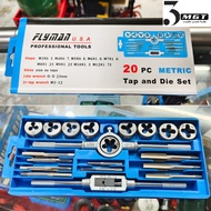 FLYMAN TOOLS ORIGINAL 20pcs Metric Tap and Die Set
