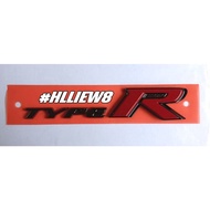 [ hlliew8 ] Honda Civic '2018 FK FK8 Type-R ( TYPE R ) Emblem ( For Rear Trunk Lid Use )