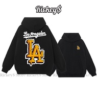 Ready Stock NY American LA Dodgers Graffiti Printed Cotton Hoodie Loose Style Sweatshirt