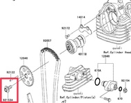 น็อตแคมโบลท์แคม KLX125KLX140KLX150D-TRACKER แท้เบิก 92153-1156