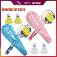 BOSHIKA Durable Badminton Racket Alloy Set And Plastic Badminton Fortrainers, Children, And Adu