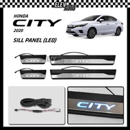 Honda City GN2 2020 2021 LED Stainless Steel Side Step Side Sill Step Door Step Scuff Plate