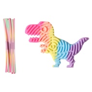 Montessori Sensory Activity Board For Kids - Double Side Silicone Fidget Toy With 10 Tracking L0d6