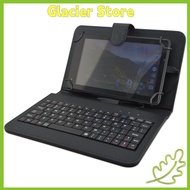 Glacier✨ Universal Tablet Case With Keyboard Stand Function Travel Portable Sleeve Removable Keyboard Cover PU Leather Keyboard Folio Case Cover Compatible For 7/8 Inches IOS Android Windows System Tablet