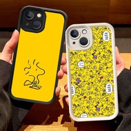 O-6 Woodstock Case for iPhone 15 XR X XS Pro Max Black and White