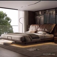Genuine Genuine Leather Red Simple Bed Style Extreme Net Suspension Bag Idea Bedroom Simple Light So