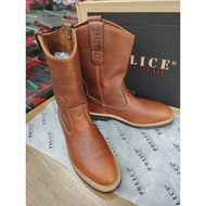 SAFETY SHOES POLICE 91494 K78, warna brown, Selesa pakai, kerja pun yakin”