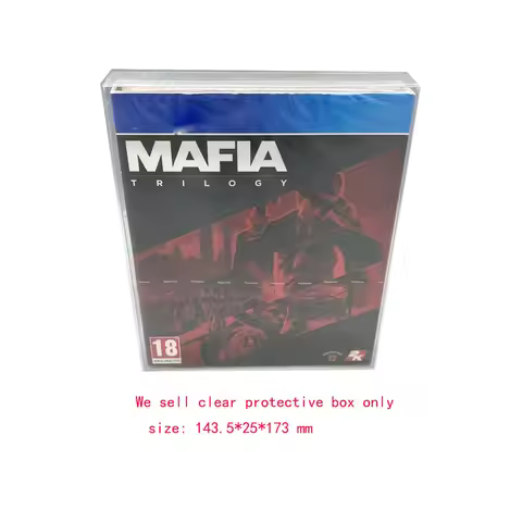 Transparent clear PET cover For PS4 for mafia trilogy video game console storage display box Collect