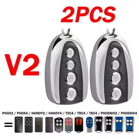 2pcs PHOX4 PHOENIX4 433.92MHz Rolling Code Garage Door Remote Control V2 PHOENIX PHOENIX2 PHOX PHOX2