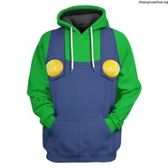 Super Mario Halloween Costume Men Women Hoodie Cosplay Toad Yoshi Daisy Luigi Bowser Mario Bros. Acc