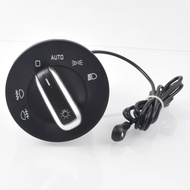 For Skoda Octavia II Combi 1Z5 1Z3 Chrome Auto Headlight Switch Replace module 1ZD941431 Add automat