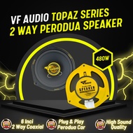 VF Audio Topaz Series Car Speaker 2 Way Coaxial Midbass 6 Inci 4 Inci Plug & Play Car Speaker For Pe