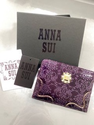 情人節 ANNA SUI 魅影紫色 卡夾名片包