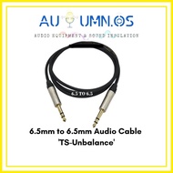 6.5mm to 6.5mm Audio Cable 'TS-Unbalance' (0.5 / 1M / 2M / 3M / 4M / 5M / 10M / 20M)