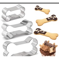3pcs Set Cake Cookie Mould Cutter Dog Bone Shape Stainless Steel DIY Kitchen Mold Cake Cookie Mould 