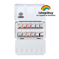 Schmincke Akademie Aquarell Watercolor Solid Compact Metal Box with 12 Half Pans - 75112 德国猫头鹰 史明克 顶
