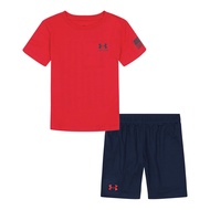 Boys Outdoor Set, Cohesive Pants & Top Tshirt And Short Set, Red Freedom Flag, 7 US