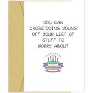 Funny Birthday Card for Men Women, Humorous Birthday Card for Friends, Old Age Birthday Cards for Hi