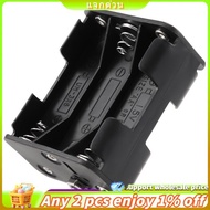 Double Side Spring 6 x 1.5 V AA Battery Holder Case Box Black