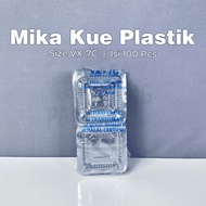 VIP Plastic Cake Mica Size VX-7 C Contents 100 Pcs Sponge Cake Mica/ Cake Mica/ Food Storage Contain