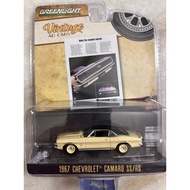 Camaro Green Light 1:64 Scale Vintage AD Cars, 1967 Chevrolet Camaro SS/RS