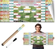 ≮616≯2026 World Cup Schedule Poster – Extra Large 43.31"x17.72" Waterproof PP Dry Erase Soccer Tourn
