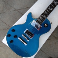 Custom Silver Blue LP Left handed Electric Guitar, 6 Strings Electric Guitar,Rosewood Fingerboard Mahogany Body Tune-O-Matic Bridge Chorme Hardware  BJ594