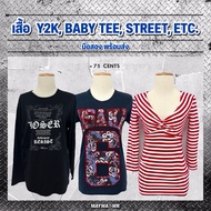 CROP TOP BABY TEE Foreign Style Y2K Second Hand | Y2K STREET ACUBI GYARU GRUNGE GOTHCORE Crop Top Wo