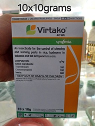 VIRTAKO 40WG  INSECTICIDE 10x 10grams SYGENTA PHILIPPINES INC. FPA REGISTRATION No.011-416-2681