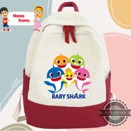 Baby Shark Children's School Bag Latest Bag Free Name