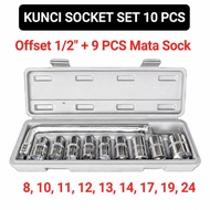 (NB) Shock Sock hand Socket Set 10 Pcs 8-24 mm (8,10,11,12,13,14,17,19,24)